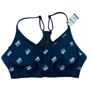 NWT PINK Victoria's Secret Black Sports Bra Ultimate Lightly Lined Size Medium